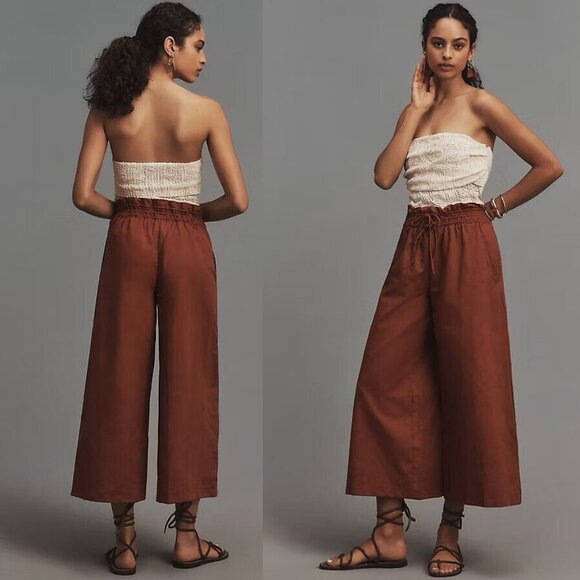 Anthropologie Brown Straight Leg Pants - Picture 2 of 7